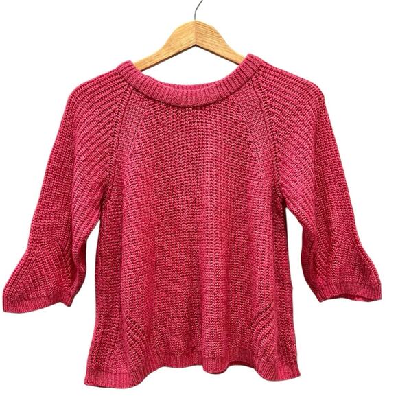 Zara Sweaters - Zara Knit Hot Pink Chunky Sweater Pullover Cozy Raglan Sleeve Top Size L